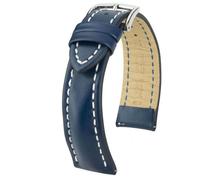 Hirsch Heavy Calf Large 01475080-2-18 mm - Unisex - Calfskin Blue 18 mm