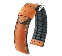 HIRSCH James 18mm Long Golden Brown Leather Watch Strap 0925002070-2-18