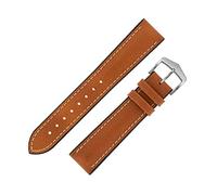 Hirsch James Calf Leather Performance Watch Strap and Buckle in Gold Brown (22mm, Brushed Buckle)