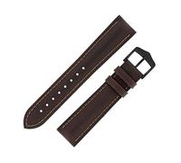 Hirsch James Calf Leather Performance Watch Strap with Buckle in Brown (20mm L, Black Buckle)