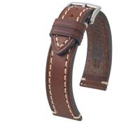 Hirsch Liberty Large 10900210-2-24 mm - Unisex - Genuine Leather Brown 24 mm