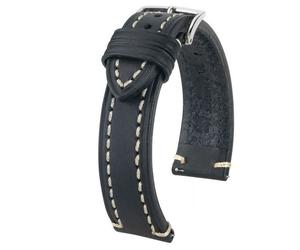 Hirsch Liberty Large 10900250-2-22 mm - Unisex - Genuine Leather Black 22 mm