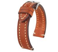 Hirsch Liberty Large 10900270-2-24 mm - Unisex - Genuine Leather Brown 24 mm