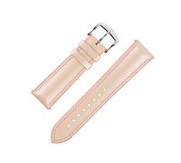 Hirsch Lindsey Ladies Leather & Rubber Performance Watch Strap in Rose/Apricot (20mm, Silver Buckle)