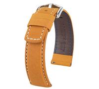 HIRSCH Mariner 18mm Long Golden Brown Leather Watch Strap 14502170-2-18