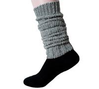 Hirsch Natur, Leg Warmers, 100% Wool (kbT), Light grey Norwegian mottled, 50 cm lang