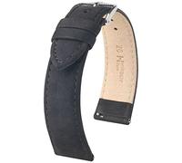 HIRSCH Osiris L Strap - Genuine Calf Leather - Classic/Elegant - Women/Men - Nubuk Black - 20mm