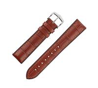 Hirsch Paul Alligator Embossed Performance Watch Strap with Buckle in Gold Brown (18mm L, Silver Buckle)
