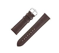 Hirsch Rainbow Lizard Embossed Leather Watch Strap with Buckle in Brown (20mm M, Gold Buckle)
