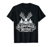 Hirsch Schwarzwald Heimat Deer Antlers T-Shirt