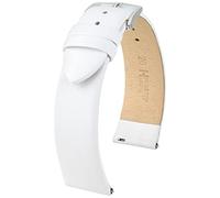 Hirsch Toronto Watch Strap - Italian Leather Watch Strap for Men and Women - with Tool, White, 24 mm, Classic