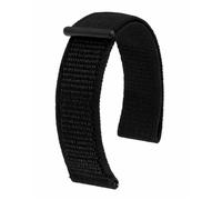 HIRSCH Vocem Black Watch Strap Soft, Elastic & Versatile, 22 mm