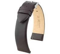 HIRSCH Watch bracelet Toronto L - Italian calf leather - classic/elegant - for ladies & gentlemen - brown - 22 mm