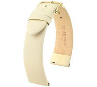 HIRSCH Watch bracelet Toronto M - Italian calf leather - classic/elegant - for ladies & gentlemen - Beige - 20 mm