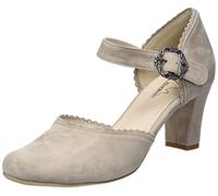 HIRSCHKOGEL Women's Court Shoes Pump, Taupe, 10 UK