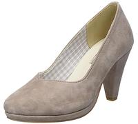 HIRSCHKOGEL Women's Court Shoes Pump, Taupe, 4.5 UK