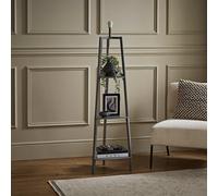 Hiru 3 Tier Wooden Tripod Shelf Corner Floor Lamp Base ValueLights Grey One Size