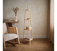 Hiru 3 Tier Wooden Tripod Shelf Corner Floor Lamp Base ValueLights Natural One Size