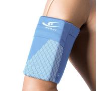 HiRui Universal Sports Armband Cell Phone Armband Sleeves Running Armband for Exercise Workout, Compatible with iPhone 17/17Plus/Pro/16/15/15Plus/14 Samsung Galaxy All Phones (Blue, Medium)