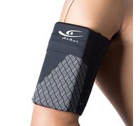 HiRui Universal Sports Armband Cell Phone Armband Sleeves Running Armband for Exercise Workout, Compatible with iPhone 17/17Plus/Pro/16/15/15Plus/14 Samsung Galaxy All Phones (Small, Black)