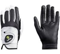 HIRZL Trust Control 2.0 Golf Glove, All Weather Mens Golf Glove, White/Black, Kangaroo Leather Palm, Cabretta Leather Backhand, Trusted By Pro’S, Sweat Free, Ultimate Grip