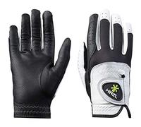 HIRZL Trust Control 2.0 Golf Gloves, All Weather Mens Golf Glove, White/Black, Kangaroo Leather Palm, Cabretta Leather Backhand, Trusted by Pro’s, Sweat Free, Ultimate Grip, Small, Worn on Right Hand