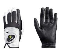 HIRZL Trust Control 2.0 Golf Gloves, All Weather Mens Golf Glove, White/Black, Kangaroo Leather Palm, Cabretta Leather Backhand, Trusted by Pro’s, Sweat Free, Ultimate Grip