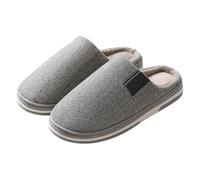 His And Her Slippers For Couples - Fleece Lined Slippers Women - Non-Slip Cloth Slipper Memory Foam House Shoes Comfy Scuff Mule Terry Cloth Home Shoe Winter Warm Footwear Loungewear