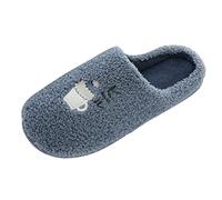 His And Her Slippers For Couples Fuzzy Anti-Slip House Shoes Comfy Lightweight Breathable Memory Foam Slippers House Plush Cotton Shoes Soft Warm Winter Slippers Fleece Lined Cotton Slippers