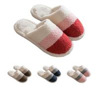 His And Her Slippers For Couples - Unisex Slippers For Adults - Color Block Slipper Footwear Home Slipper Comfortable Plush Shoes Memory Foam Sliders Lightweight Hotel Shoe Casual Shoes