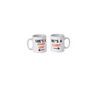 His and Hers Couples Mug Set Funny Joke Gifts Present Anniversary Birthday Christmas Wedding Coffee Mugs Cunt Mugs Boyfriend Joke WSDMUG1331