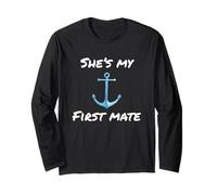 His and Hers Cruise Shirts Shes My First Mate Couples Cruise Long Sleeve T-Shirt