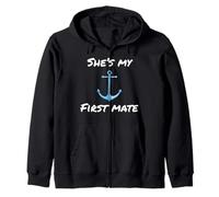 His and hers cruise shirts Shes my first mate couples cruise Zip Hoodie