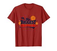 His Biggest Cheerleader: Proud Dad Support T-Shirt, Men, Cranberry Red, Small