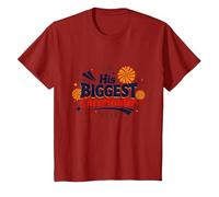 His Biggest Cheerleader: Proud Dad Support T-Shirt, Youth, Cranberry Red, Large