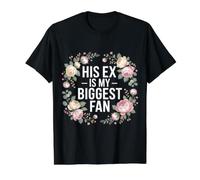 His Ex is My Biggest Fan Sassy Confidence Line - Value Graphic T-Shirt, Men, Black, L