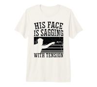 His face is Sagging with Tension - Darts Premium T-Shirt