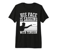 His face is Sagging with Tension - Darts Premium T-Shirt