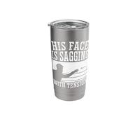 His face is Sagging with Tension - Darts Stainless Steel Insulated Tumbler