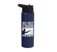 His face is Sagging with Tension - Darts Stainless Steel Insulated Water Bottle