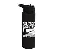 His face is Sagging with Tension - Darts Stainless Steel Insulated Water Bottle