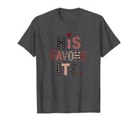 His Favorite ITE: Quirky Valentine Typography Art T-Shirt, Men, Dark Heather Grey, 3XL