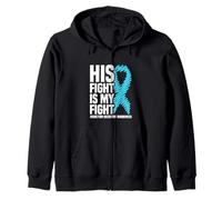 His Fight Is My Fight Addiction Recovery Awareness Zip Hoodie