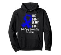 His Fight Is My Fight Ankylosing Spondylitis Awareness Pullover Hoodie