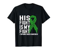 His Fight is My Fight Lymphoma Cancer Awareness Ribbon T-Shirt