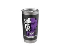 His Fight is My Fight Moebius Syndrome Mobius Warrior Gift Stainless Steel Insulated Tumbler