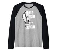 His Fight is My Fight Red Ribbon Week Awareness Raglan Baseball Tee