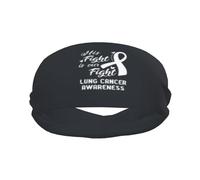 His Fight is Our Fight Lung Cancer Awareness Elevate Your Performance with Fashionable Sweatbands - Ideal for Any Activity!