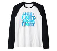 His Fight is Our Fight Support Diabetes Raglan Baseball Tee