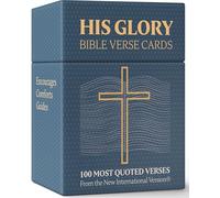 HIS GLORY - Bible Verse Cards - 100 Prayer Cards of 100 Most Popular Bible Verses - Scripture Cards - A Prefect Christian Gifts for Women